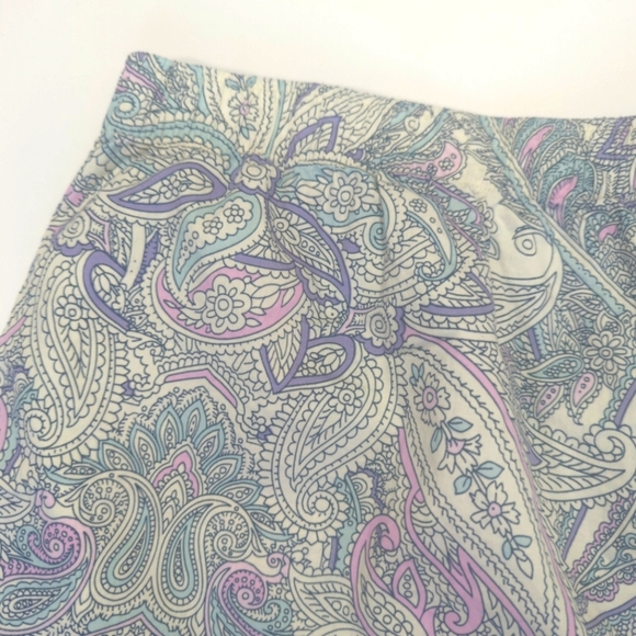 Soma Cotton Poplin Pajama Shorts In Global Paisley - Picture 12 of 12